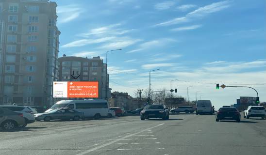 Нестандарт A в Вишневое, Board 4,9х3,9 ліва ст. (банер)   вул. В. Стуса, 16, на ТРЦ "РarkSmall",  поруч  ЖК "Агам", "Сільпо", "Сад Камелія", "АТБ-Маркет", "UKRINSTAL", "Таунхауси від Дніпробуд",  350м до  розв'язки  в з вул. В. Чорновола фото 1