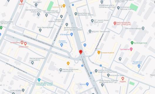 Нестандарт A в Киеве, 2.5x1.5  Площа Космонавтів – бул.  Чоколівський, зупинка, до Кар. Дач,  ліво схема