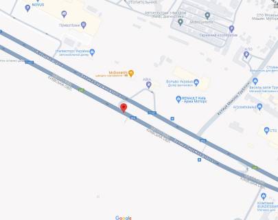 Билборд B в Киеве, Board 6x6м (3х6м)  вул. В. Кільцева дорога, (III), перед розворотом, навпроти  McDonald’s, Автосалон "Renault", "Volvo", "Арма Моторс", в бік  просп. Берестейський (Перемоги), пр. Палладіна схема
