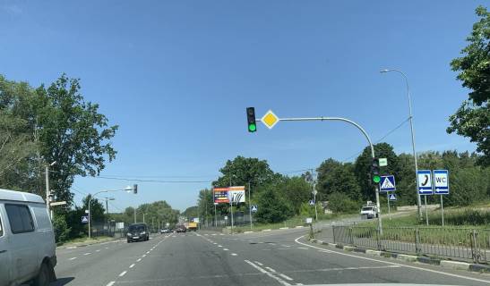 Білборд, Бігборд (Борд)  A у Ворзелі, Board 3x6м  вул. Дачна/вул. Ватутіна, світлофор, навпроти "Садівницьке ТОВ Вишневе", поруч АЗС "Спецтранссервіс", зупинка "пгт Ворзель", "Нова Пошта 2", 350м. до  "Ринковий комплекс Бучанський", Ресторан "Хатинка Пекаря", Автодорога М-07 Київ-Ковель-Ягодин, Фото 1