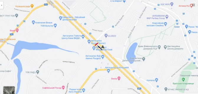 Призма A в Киеве, Prismavision 3х6  вул. В.Кільцева /(ав-н Lexus) - поворот на Вишневе - в напр. просп. Берестейський (Перемоги) - 557537 схема