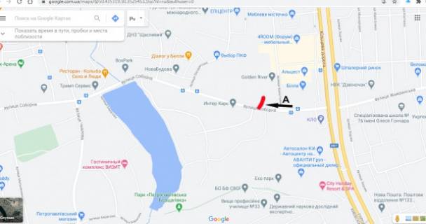 Билборд A в Петропавловской Борщаговке, Board 3x6м   вул. Соборна, 2 , поруч АЗС " Пропан-ГАЗ" , навпроти  "Укрсклосервіс", АЗС  "ElectroUA 1467", СТО "Богдан" схема