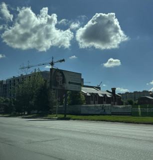 Билборд A в Софиевской Борщаговке, Board 3x6м  вул. Соборна, ЖК "Софіївський квартал", "Нова Пошта", "Фреш - Маркет", "Все для  Печі",  відділ продажу ЖК "Софія Клубний", а/д Р-04 Київ-Фастів-Знам'янка 2+900 км., в бік м Київ фото 1