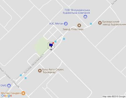 Билборд A в Бровары, Board 3x6м  бульв.Незалежності, завод Пластмас, завод Порошкової металургії схема