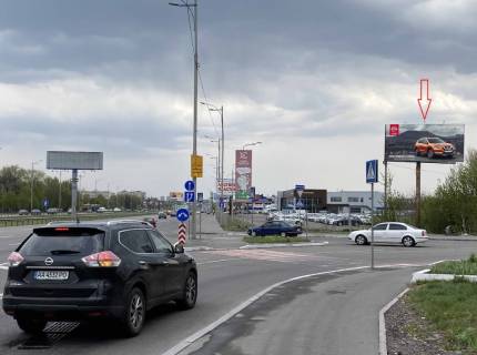Білборд, Бігборд (Борд)  A у Києві, Board 4х8м  вул. В. Кільцева дорога/поворот на с. Соф. Борщаговкау - вул. Соборна, 50м. Автосалон  "Hyundai", 200м. АЗС "ОККО", до Автосалонів "ВіДі АвтоСіті", 1км до "McDonalds", вздовж а/д Т-10-27 Київське півкільце, в бік Одеської пл. Фото 1