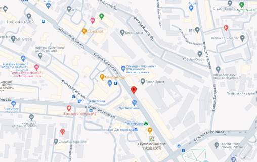 Нестандарт A в Киеве, 2.5x1.5  вул. Іллєнка Юрія (Мельникова), 2 з центру, протилежна сторона переходу  - ст. м. Лук’янівка схема