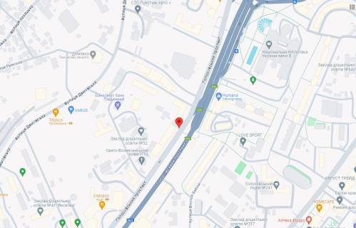 Нестандарт A в Киеве, 2.5x1.5  пр. Голосіївський, 48, (40-річчя Жовтня),  Голосіївська районна державна адміністрація, зупинка, з центру - ст. м. Деміївська схема