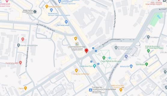 Нестандарт A у Києві, 2.5x1.5  вул. Січових Стрільців (Артема) - вул. Глибочицька в центр вхід у підземний перехід  до - ст. м. Лук’янівка схема