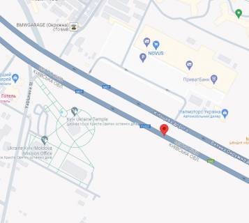 Билборд A в Киеве, Board 6x6м (3х6м)  вул. В. Кільцева дорога, (I), перед розворотом, навпроти с/м "Novus", "Leroy Merlin", Автосалон LTD «SCANIA COMPANY», в бік Теремків, Одеської площі схема