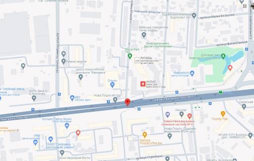 Нестандарт A в Киеве, 2.5x1.5  просп. Берестейський (Перемоги) – Нивська вул. (Невська), зупинка, в напрямку центру, ліва – ст. м. Нивки схема