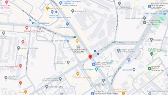 Нестандарт A в Киеве, 2.5x1.5  вул. Січових Стрільців (Артема) - вул. Глибочицька, кінотеатр "Київська Русь", в  центр, протилежна сторона переходу - ст. м. Лук’янівка схема