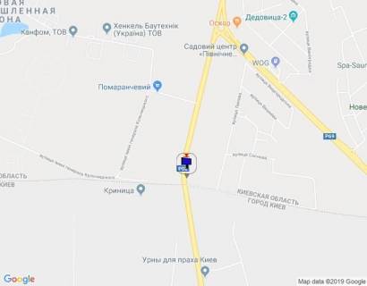 Билборд B в Вышгороде, Board 3x6м  Виїзд з м. Вишгород в напрямку пл. Шевченка, Кільцевої дороги м. Київ, а/д "Київ-Іванків-Овруч", Р-02 км 18+800 право, в Київ схема