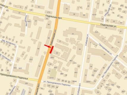 Billboard A in Khmelnitsky, 3x6  Kam'anec'ka st., 39, centr mista, TC "Libid' Plaza", No1 scheme