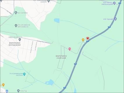 Билборд A на трассах Хмельницкой области, 3x6  В'їзд з Рівного, Житомира (поворот на м-н Андора, Н03) схема