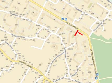Билборд B в Хмельницком, 3x6  Курчатова вул., 1Б схема