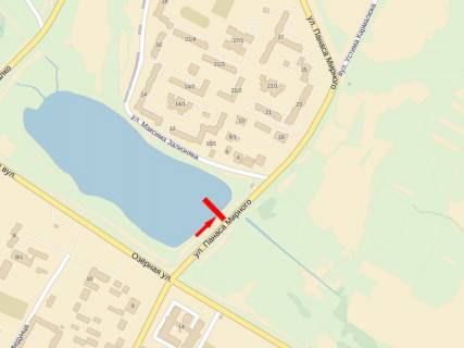 Билборд B в Хмельницком, 3x6  Мирного вул., спальний мікрорайон схема
