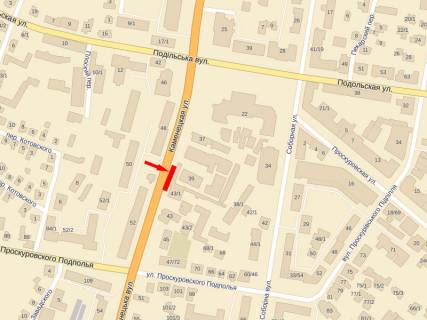 Billboard A in Khmelnitsky, 3x6  Kam'anec'ka st., 39, centr mista, TC "Libid' Plaza", No3 scheme