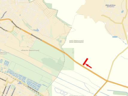 Билборд A в Хмельницком, 3x6  Вінницьке шосе, в'їзд з м.Вінниці, поворот на Царське Село схема