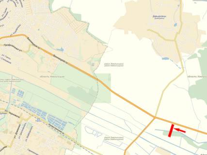 Билборд B в Хмельницком, 3x6  В'їзд з Вінниці, біля АЗС "ANP" схема