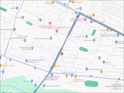 Билборд B в Хмельницком, 3x6  Свободи вул. 9а (підйом до трц СВ) схема
