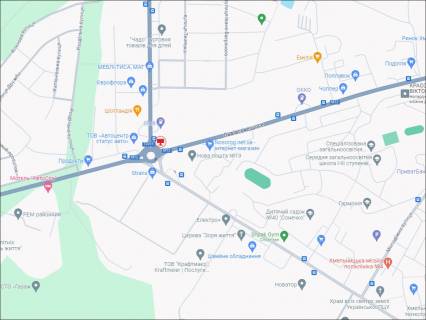 Билборд A в Хмельницком, 3x6  Львівське шосе (коло, салон HONDA, азс УкрНафта) схема