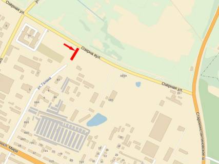 Билборд A в Хмельницком, 3x6  Озерна вул. - Кропивницького (Галана) вул. схема