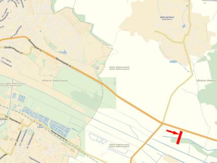 Билборд A в Хмельницком, 3x6  Виїзд на Вінницю, Київ, біля АЗС "ANP" схема