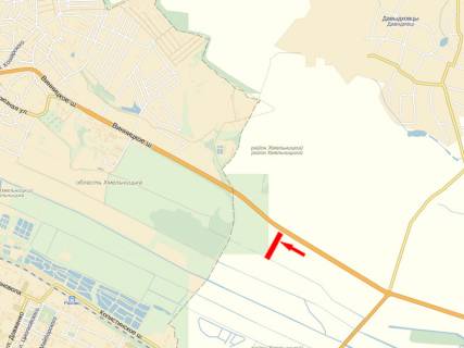 Билборд B в Хмельницком, 3x6  Вінницьке шосе, в'їзд з Вінниці, біля ресторану "Ріо" схема