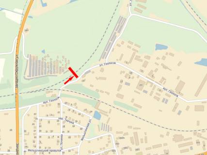 Билборд B в Хмельницком, 3x6  Геологів вул., 2/1, біля оптових речових ринків схема