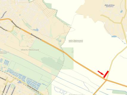 Билборд B в Хмельницком, 3x6  Вінницьке шосе, виїзд з міста, Давидковське перехрестя схема