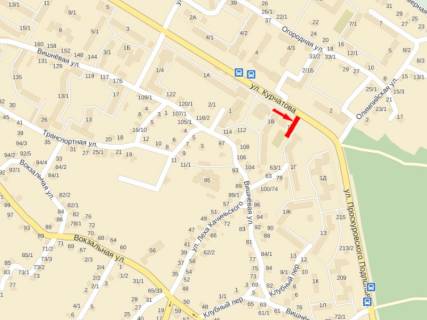 Билборд A в Хмельницком, 3x6  Курчатова вул., 1Б схема