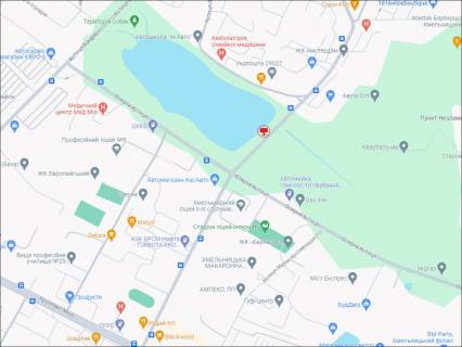 Билборд A в Хмельницком, 3x6  Мирного вул. (біля озера №2) схема