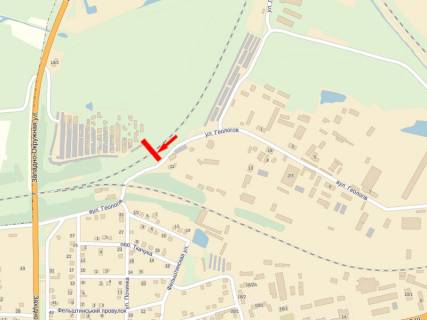 Билборд A в Хмельницком, 3x6  Геологів вул., 2/1, біля речового ринку схема