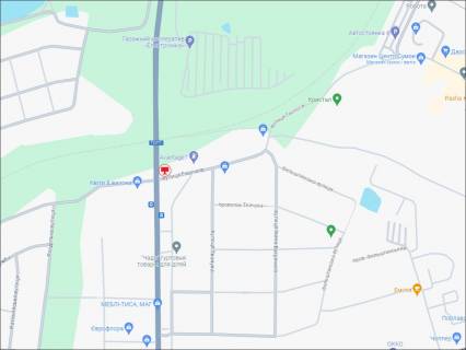 Билборд A в Хмельницком, 3x6  Західно-окружна вул. - Геологів вул. (поворот на Речовий ринок) схема