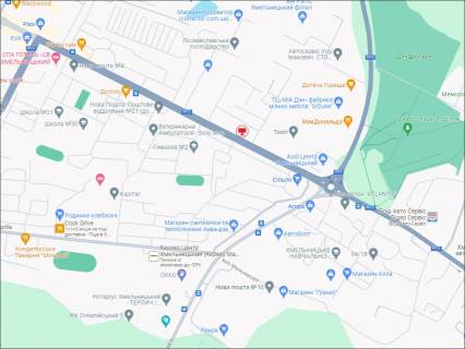 Билборд B в Хмельницком, 3x6  Миру пр. 95 (навпроти с-т Сільпо, McDonald's, Audi) схема