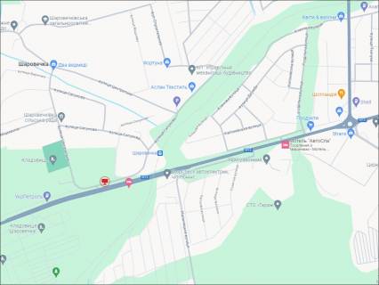 Билборд B в Трасах Хмельницька, 3x6  В'їзд зі Львова (поворот на Шаровечку, М12) №2 схема