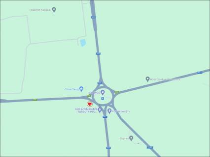 Билборд A в Трасах Хмельницька, 3x6  В'їзд з Чернівців (коло, азс БРСМ, №2, H03-M12) схема