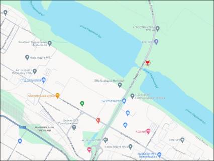 Билборд A в Хмельницком, 3x6  Західно-окружна вул. (азс WOG) схема