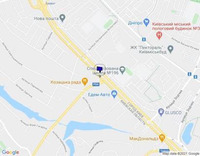 Билборд A в Софиевской Борщаговке, 6х3  с. Софіївська Борщагівка, вул. В. Кільцева, 130 м до повороту на вул. Соборну схема