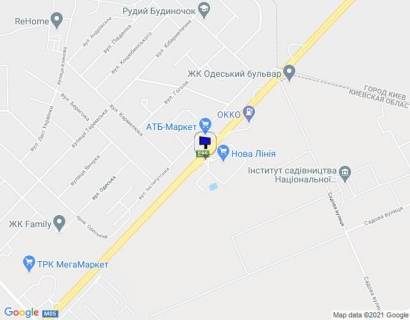 Билборд B в Гатном, 6х3  с. Чабани, Одеське шосе, 8  (біля "Нова Лінія") в напрямку Одеси схема
