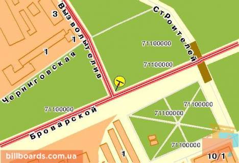 Призма  в Киеве Броварской пр-т, поворот на просп. Георгія Нарбута (Визволителів), в центр - 38353 схема