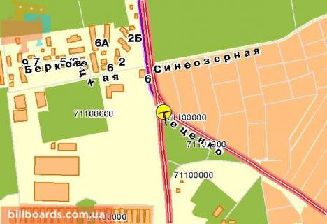Беклайт A у Києві Палладіна пр-т, біля Стеценко вул., На трикутнику, з боку ст.м. Академмістечко схема