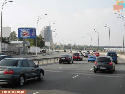 Білборд, Бігборд (Борд)  B у Києві Набережно-Рыбальская ул., 100 м перед железнодорожным мостом Фото 1