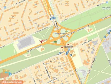 Нестандарт  в Киеве Броварской пр-т 100 м от съезда с ул. Братиславская (напротив АЗС) схема