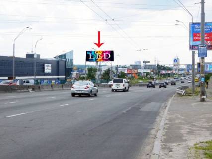 Видеоборд B в Киеве, 12x4  просп. Степана Бандери (Московський), до Почайної (Петрівки), 700м від Північний міст (Московський міст), поряд з ТРЦ "Блокбастер" - 617913 фото 1