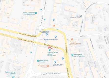 Ситилайт B в Киеве Бессарабська площа біля буд. 1/3 №2 схема