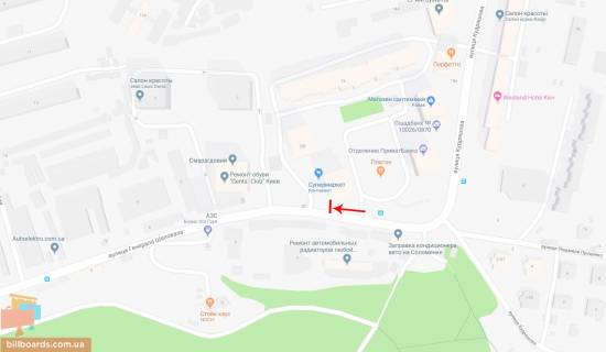 Скроллер A в Киеве, 3,14x2,32  Дніпровська набережна. 5-А, в напрямку до мосту Патона - 176495 схема