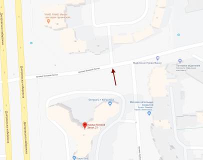 Билборд B в Киеве Княжий Затон вул. 21 схема
