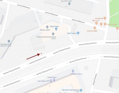 Призма A в Киеве, 2x4  Борщагівська вул. 128 (2х4), рух в напрямку ТРЦ "Аркадія", супермаркету "Сільпо" - 183809 схема