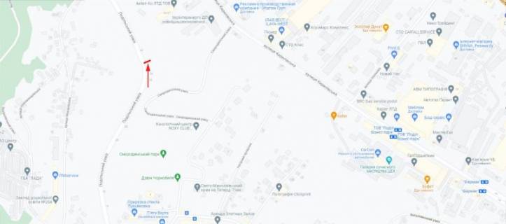 Ситилайт A в Киеве, 1,2x1,8  Подільський узвіз  в напрямку до ТЦ "Променада" (в бік стадіону Спартак) схема